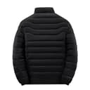 Piumino Uomo Invernale Trapuntato Tinta Unita Casual Cappotto Con Tasche Spesso Caldo Piumino senza Cappuccio Impermeabile Trekking Giubbotto Con Cerniera Addensare Antivento Giacca Manica Lunga - 4