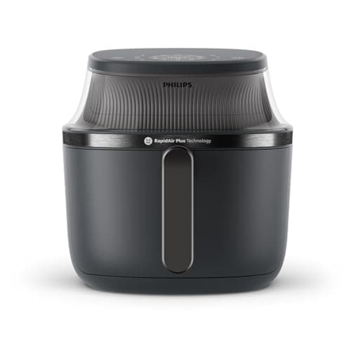 Philips Airfryer Serie 3000: freidora de aire con ventana, tecnología RapidAir Plus, 16 modos, 90% menos grasa, fácil limpieza, pantalla táctil y ahorro energético (NA330/00)