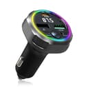 Transmisor Radio FM Bluetooth 5.3 Coche, USB C PD 30W + QC3.0 48W Cargador Coche Rápido, Receptor Parrot Manos Libres,Adaptador de Audio MP3, para Teléfono Móvil/Unidades Flash USB,Conectar y Usar - 6