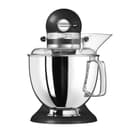 KitchenAid Batidora amasadora - Artisan - Robot de Cocina con Cabezal Inclinable - Amasadora con 5 Accesorios - Batidora de repostería con 2 boles de Acero Inoxidable - 4,8 L y 3 L- Negro - 2