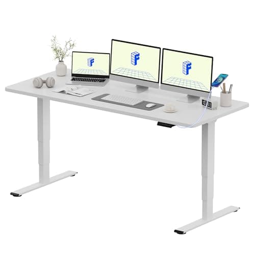 FLEXISPOT Scrivania Elettrica Regolabile in Altezza 180×80 cm con Doppio Motore e Porta USB, Piano Monoblocco da 25 mm, Gambe a 3 Sezioni, Portata 120 kg, 4 Memorie, Rilevamento Ostacoli