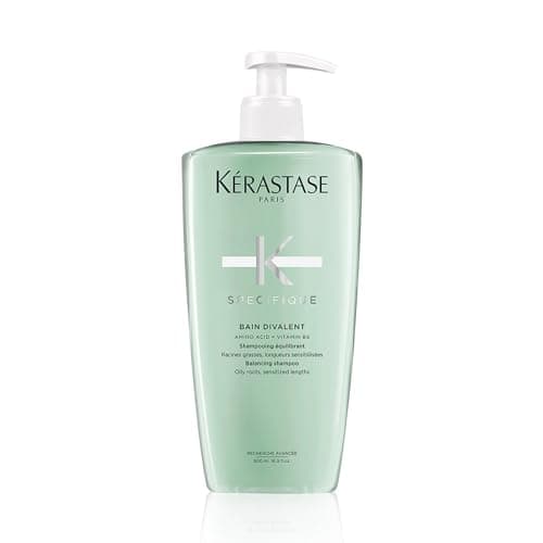 Kérastase | Spécifique, Champú Equilibrante, Para Raíces Grasas y Cabello Sensible, Bain Divalent, 500 ml