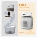 Romiromi 2in1 4.5L Automatic Cat Feeder with Camera and 2.5L Water Fountain,5G WiFi 1K FHD Video with Timer and APP Control,Smart Cat Food Dispenser for Dry Food,10 Meals Day,Pet Feeding Log Record - 5