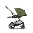CYBEX Gold Kinderwagen Balios S Lux, Ergonomische Liegeposition, Einhand-Gurtsystem, Ab Geburt bis 22 kg (ca. 4 Jahre), Moss Green - 7
