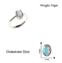 Anello di Moda con Pietra Preziosa Labradorite Tonalità Blu Naturale per Donna Anello di Design Moderno e Minimalista Gioielli in Argento Sterling 925 di Artisan, Misura 11,75 - 3