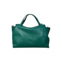 Cheval Firenze Borsa a Mano Algedi, Vera Pelle Made in Italy (Petrolio) - 1