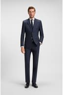 BOSS Mens Colby Derb Leather Derby Shoes with Signature Trims Size 5.5 Black - 2