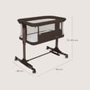 lionelo PARI Culla Co Sleeping Fianco Letto 3 in 1, Regolabile in Altezza 6 Livelli, Materasso T25 2 cm, Ruote con Blocco e Dondolo, Gambe Regolabili per Letto Continentale, Rivestimento Lavabile - 10