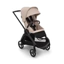 Bugaboo Dragonfly City-Kinderwagen, leichter, kompakter Kinderwagen mit Vierradfederung, einhändig zusammenklappbar, XL Untergestellablage, Gestell in Schwarz und Sonnendach in Desert Taupe - 1