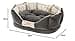 Ferplast Charles 60 Dog Bed with Cushion, Soft Velour, Washable, 56 x 42 x 20 cm, Brown - 2