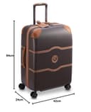 Delsey Chatelet Air 2.0, Valigia rigida da stiva, Trolley 4 ruote 66 cm, Marrone - 10