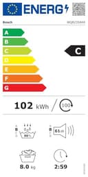 Bosch WQB235B40 Wäschetrockner Serie 8, Wärmepumpentrockner mit 8kg Fassungsvermögen, AutoDry, SmartDry, Home Connect, AntiVibration Design, Sensitive Drying System, Weiß, 60cm - 19