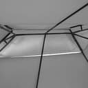 Outsunny 4m x 3(m) Garden Gazebo, Double Roof Outdoor Gazebo Canopy Shelter with Curtains, Solid Steel Frame for Lawn and Deck, Dark Grey - 8