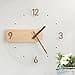 Hasaller Reloj de pared de 30,5 cm, estilo nórdico, silencioso, movimiento de cuarzo, minimalista, moderno, decoración del hogar, reloj de pared sin tictac, relojes de pared de madera acrílica montada - 5
