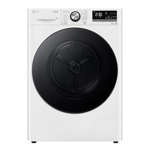LG RT80V9W Wärmepumpentrockner 8 kg ǀ Klasse C ǀ Allergy Care ǀ Sensor Dry für optimierte Trockungsleitung