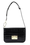 Furla Leder Schultertasche Abendtasche Metropolis Shoulder Bag Nero schwarz - 1