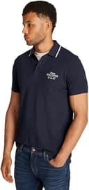Tommy Hilfiger Uomo Maglietta Polo Maniche Corte Left Chest Graphic Regular Fit, Blu (Desert Sky), S - 1