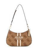 GUESS Noelle II Top Zip Shoulder Bag Latte Logo - 1