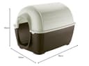 Ferplast Outdoor Hundehütte Kenny 01 Hundehütte aus Schlag- und UV-beständigem Thermoplast, Drainage-System, Lüftungsgitter, Zum reinigen Dach abnehmbar, 50 x 78 x h 50 cm - 7