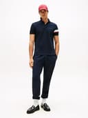 Tommy Hilfiger Polo de Manga Corta Hombre Sleeve Tape Regular Fit, Azul (Desert Sky), M - 4