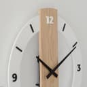 ZGUZMCMK Minimalist Wall Clock with, Modern Design in Wood And Glass, Easy Installation, Suitable for Study, Living Room, Office, Arabic Numerals - 4