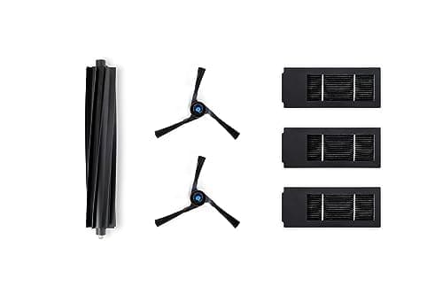 ECOVACS Kit di manutenzione, pezzi di ricambio, per DEEBOT X2 OMNI / X2 COMBO con 1 Spazzola principale in gomma, 2 Spazzole laterali nere, 3 Filtri antibatterici, accessorio originale