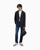 Armani Exchange Pantalones Vaqueros para Hombre de The Boat, con Logotipo, Medio De Mezclilla Azul, 26 - 1