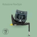 Maxi-Cosi Mica 360 S, Seggiolino Auto Girevole 360, 3 Mesi-4 Anni (61-105 cm), Seggiolino Auto Isofix, Rotazione FlexiSpin, 5 Posizioni Reclinate, Protezione G-CELL, Ganci per Cinture, Tonal Graphite - 2