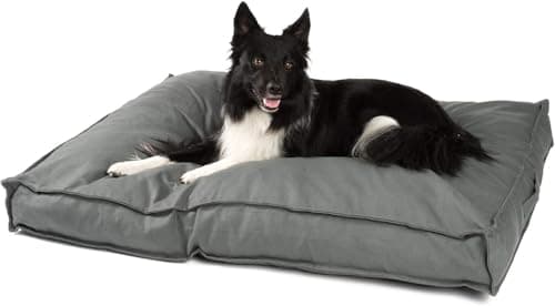 jamaxx-pets® Premium Hundekissen Hundematte Canvas Waschbar Orthopädisch Memory Foam Visco-elastische Füllung, Weiches Hundebett kleine Hunde PDB1007 (grau, L 90 x B 70 x H 15 cm)