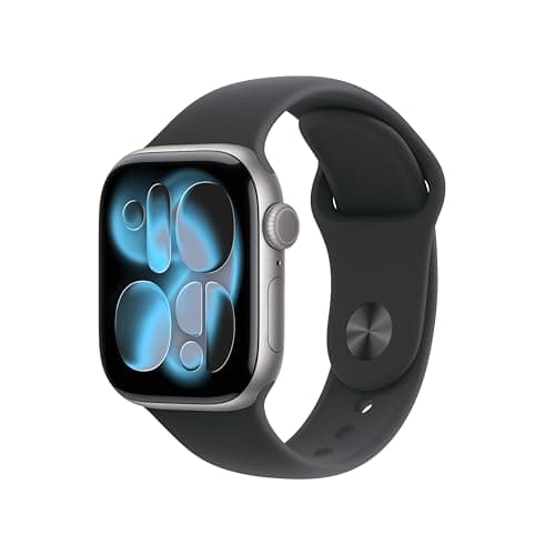 Apple Watch Series 11 GPS, Cassa 42 mm in alluminio grigio siderale con Cinturino Sport nero - S/M
