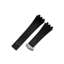 ENFYUSTR Silikon-Uhrenarmband for TAG HEUER Carrera-Serie, konkav-konvexes Schnittstellenarmband(Black-silver) - 1