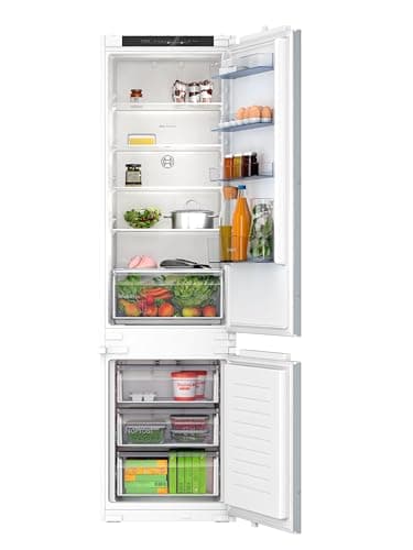 Bosch KIN965SE0 Serie 2, Frigorifero combinato da incasso, Total No Frost, MultiBox XXL, Luce LED, Allarme porta aperta, Cerniera a traino, 193.5x54.1 cm