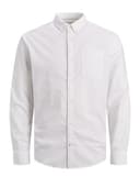 JACK & JONES Mens Jjeoxford L/S S21 Noos Shirt, White/Fit: Slim Fit., XXL UK - 1