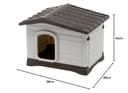 Ferplast DOGVILLA 60 Casetta per Cani, Lato Apribile, Fondo Sollevato Anti Umidità, Sistema Fuoriuscita Liquidi, Tetto Rimovibile Facile Pulizia, Griglia Aerazione, 58 x 48 x h 44 cm - 8