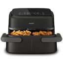 Philips Airfryer Serie 1000, Friggitrice ad aria con singolo/doppio cestello flexi da 7.1L e separatore, doppia resistenza e termostasti separati, RapidAir, 10 modalità, compatto, HomeID (NA154/00) - 1
