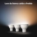 Philips Hue White Ambiance, Faretto LED Smart GU10, Luce Bianca da calda a fredda, 400lm, Compatibile con Bluetooth, controllo vocale con Alexa, Apple Home e Google Assistant, pack da 5 - 3