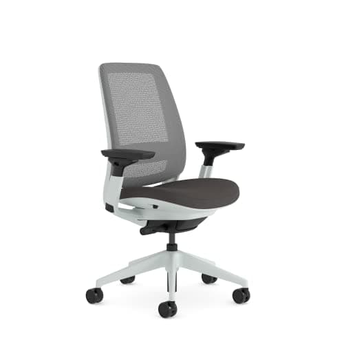 Steelcase Series 2 Ergonomic Office Chair With LiveBack Lumbar Support And 4D Armests Nickel/Anthracite; Made in Europe