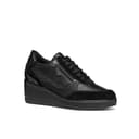 Geox Womens D Ilde Sneaker, Black, 8 UK - 3