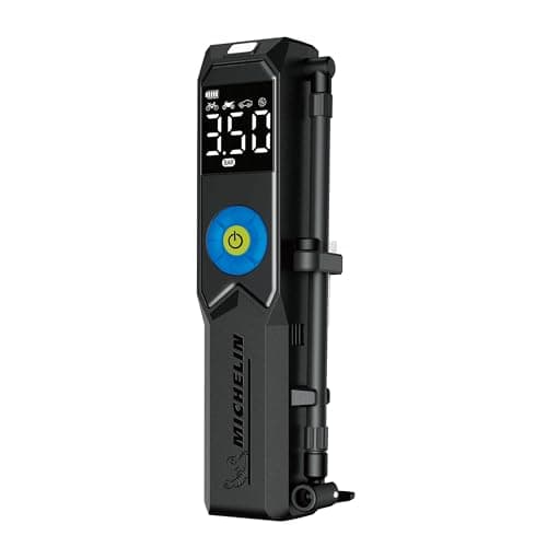 Michelin Digital - Pompa ad aria a batteria, 10 bar, colore nero, 20,5 x 5,4 x 4,7 cm