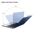 eleger Case Compatible with MacBook Air 15 inch M5 A3448 M4 A3241 M3 A3114 M2 A2941 [Matching Mac's midnight], 2026 2025 2024 2023 Release, Transparent Hard Plastic Shell Cover, Midnight Clear - 4
