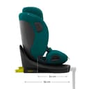 Kinderkraft I-360 2 PRO Seggiolino auto 0-36 kg, I-SIZE 40-150 cm, Seggiolino 360 girevole, con Isofix Base, Reclinabile Posizione sdraiata, Poggiatesta regolabile, Gruppo 0 1 2 3, Verde - 11