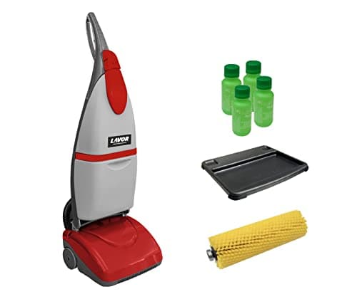 Lavor Fregadora de Agua Caliente Crystal Clean Motor 1000W max, Limpia con Agua a 90°C max, Rendimento Horario máx 1015 m2/h, Incluye 4 Botellas de Detergente Concentrado y 2 Cepillos