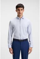 HUGO Mens Kason Easy-Iron Slim-fit Shirt in Cotton Twill - 3