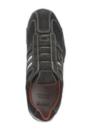 Geox Man Uomo Snake Sneakers, DK GREY/OFF WHITE, UK 8 - 5