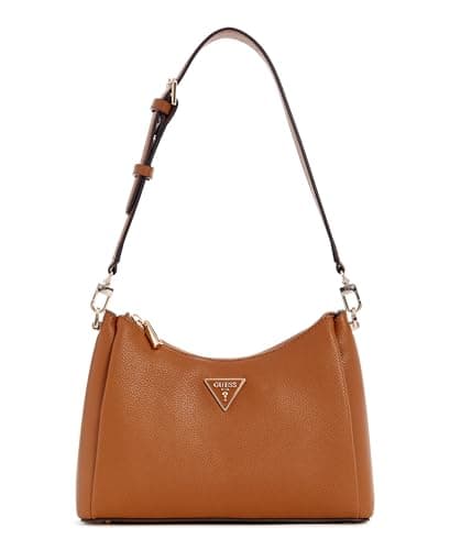 GUESS Meridian II Shoulder Bag, Bolso Bandolera Mujeres, coñac, Talla única