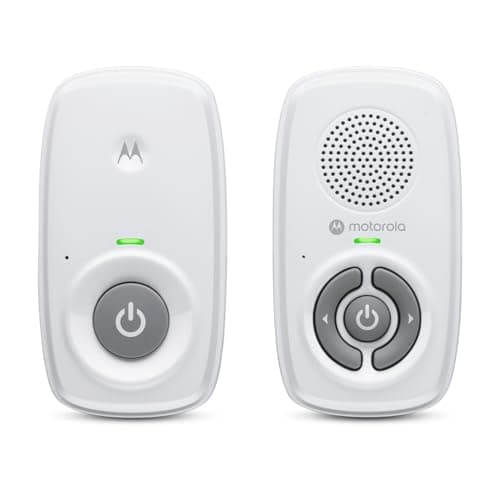 Motorola Nursery AM21/MBP21 Audio Baby Monitor - Digital Baby Monitor with DECT Technology for Audio Monitoring - 300 Meter Range - High Sensitivity Microphone - White