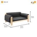 Ferplast Cuccia Cani e Gatti in Legno Certificato FSC® con Cuscino Morbido, Stile, Comfort e Durevolezza, 84 x 52 x h 34 cm. - 9