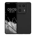 kwmobile Case for Motorola Edge 50 Ultra Case - Protective Slim TPU Phone Cover - Soft Matte Finish - Black Matte - 8