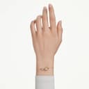 Swarovski Pulsera Idyllia, Cadena con una Flor Hecha de Cristales en Varias Tallas y Tonos Suaves, Incluida una Hoja en el Tallo en Espiral, Baño en tono oro, Multicolor - 6