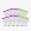 Nanoleaf Matter Essentials 12 Lampadine LED GU10 RGBW Smart e Dimmerabile - Luci Led 16M Colori, Matter over Thread, Bluetooth, Funziona con Google Apple, Sincronia Musica e Monitor, Casa e Gaming - 1